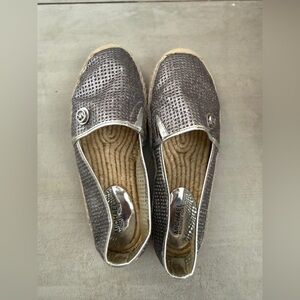 Michael Kors Shimmering Silver Slip-Ons